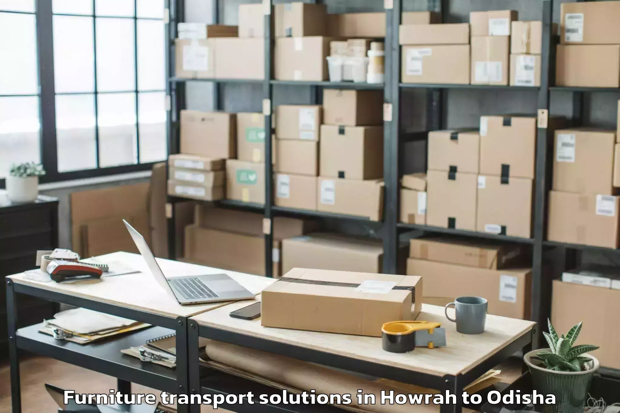 Hassle-Free Howrah to Nuapada Furniture Transport Solutions